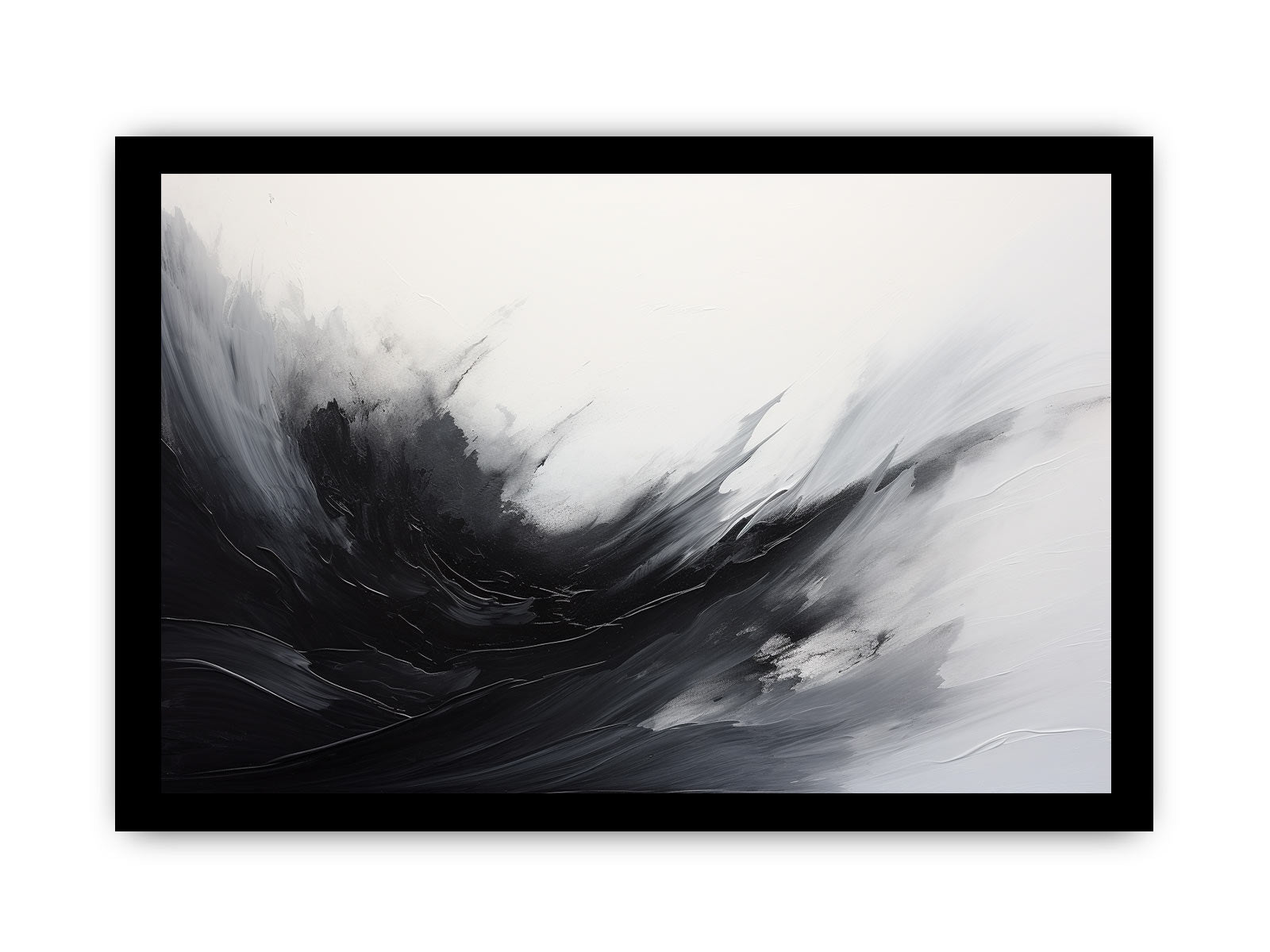 Abstract Black Painting Canvas Art Print-7
