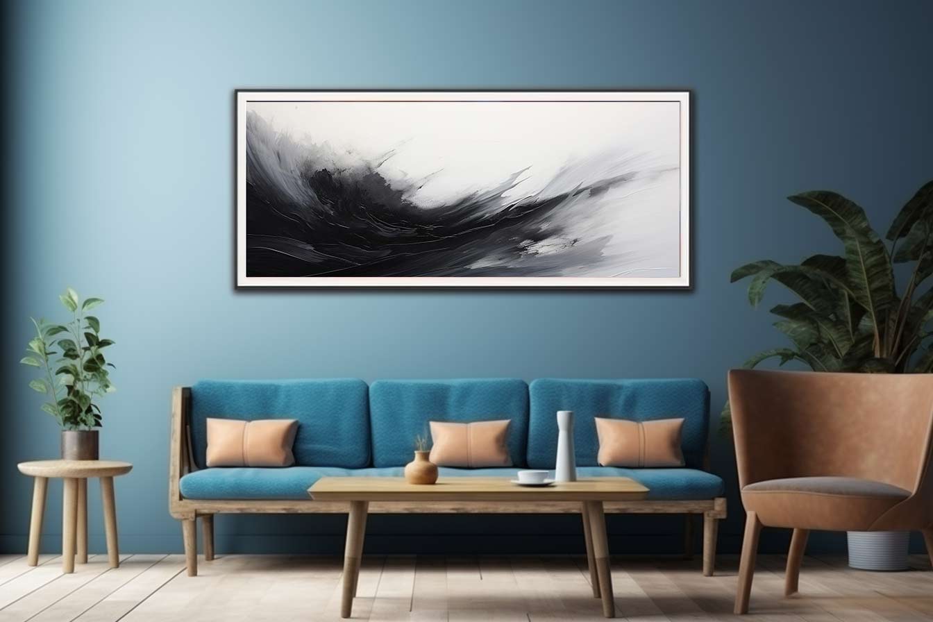 Abstract Black Painting Canvas Art Print-2