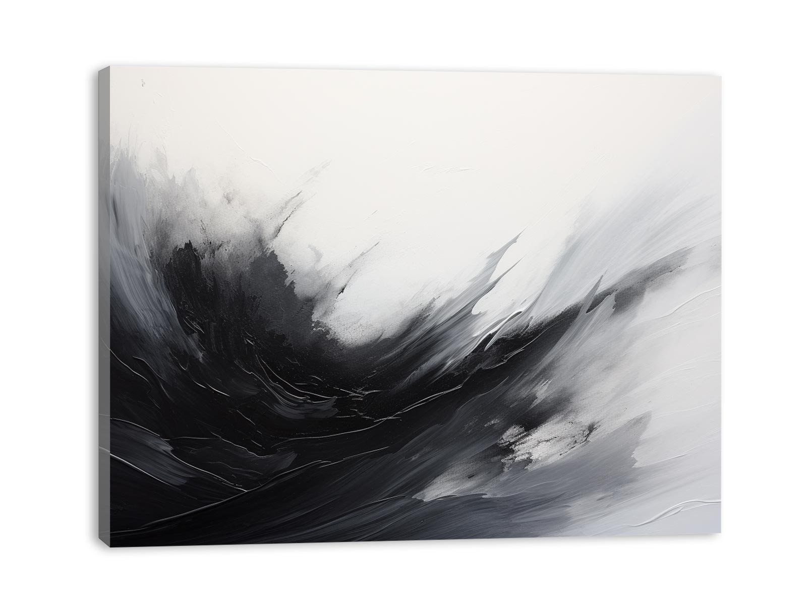 Abstract Black Painting Canvas Art Print-3