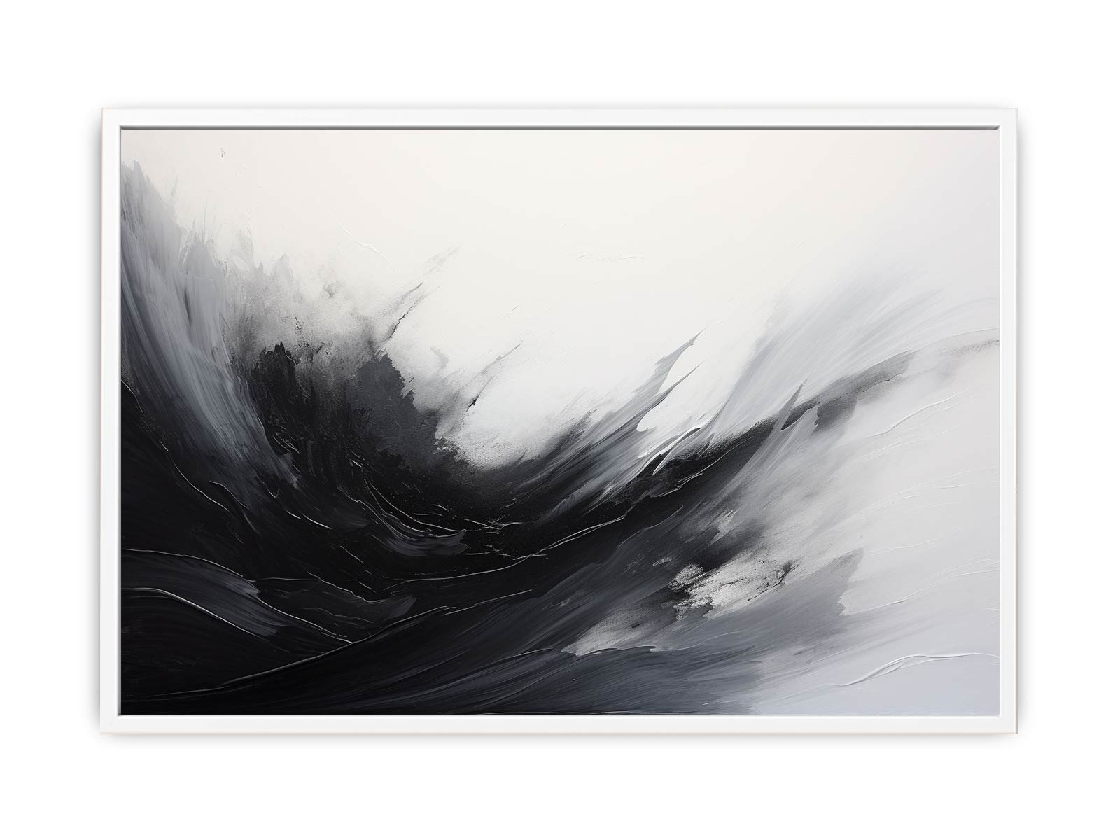 Abstract Black Painting Canvas Art Print-5
