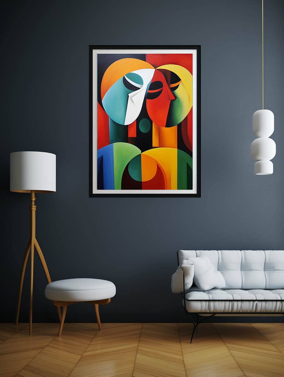 Modern Art Three Ladies Canvas Art Print-2