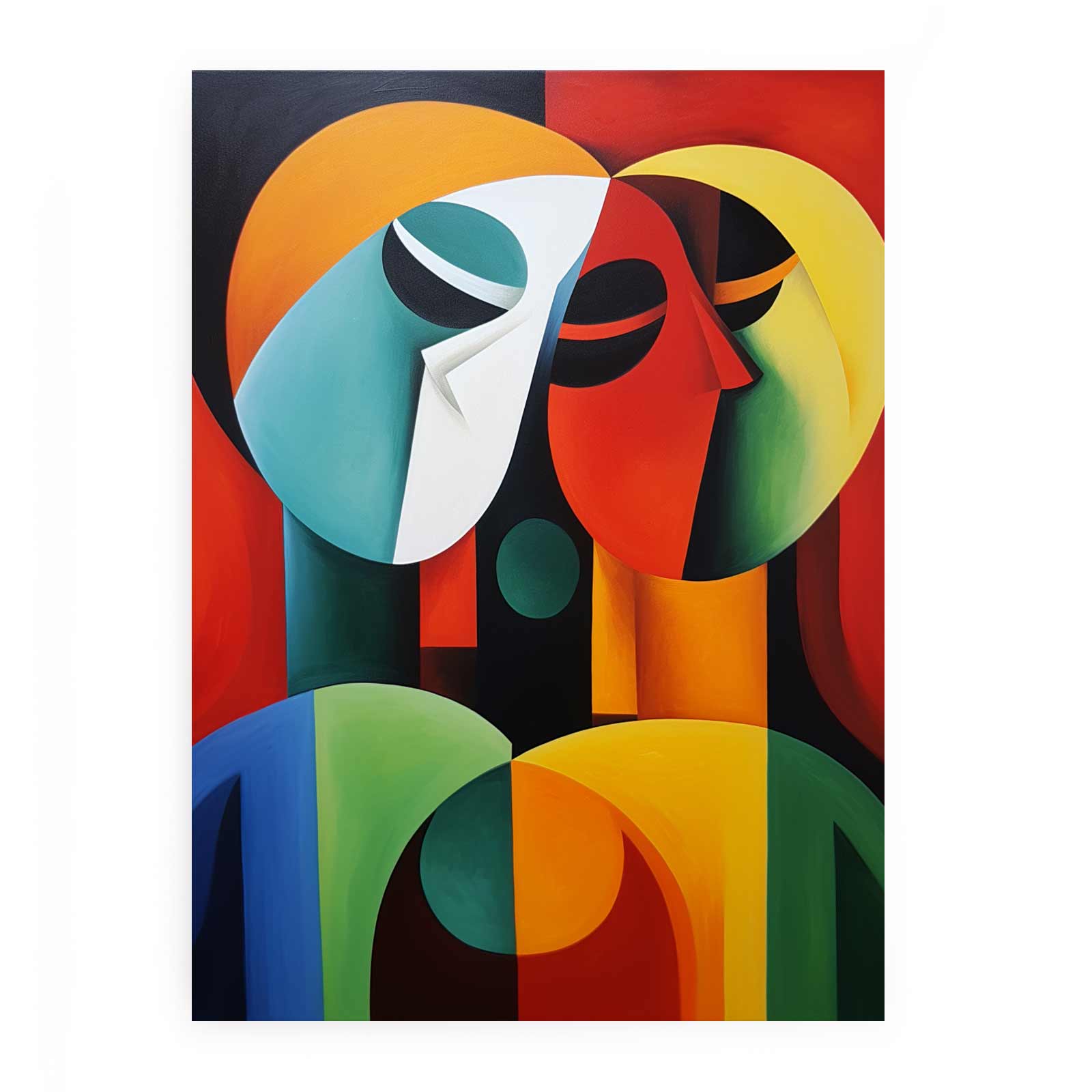 Modern Art Three Ladies Canvas Art Print-0