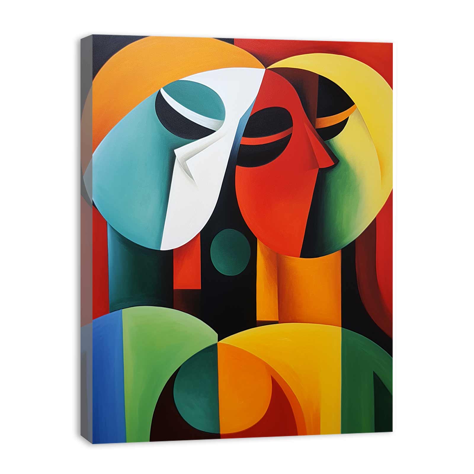 Modern Art Three Ladies Canvas Art Print-3