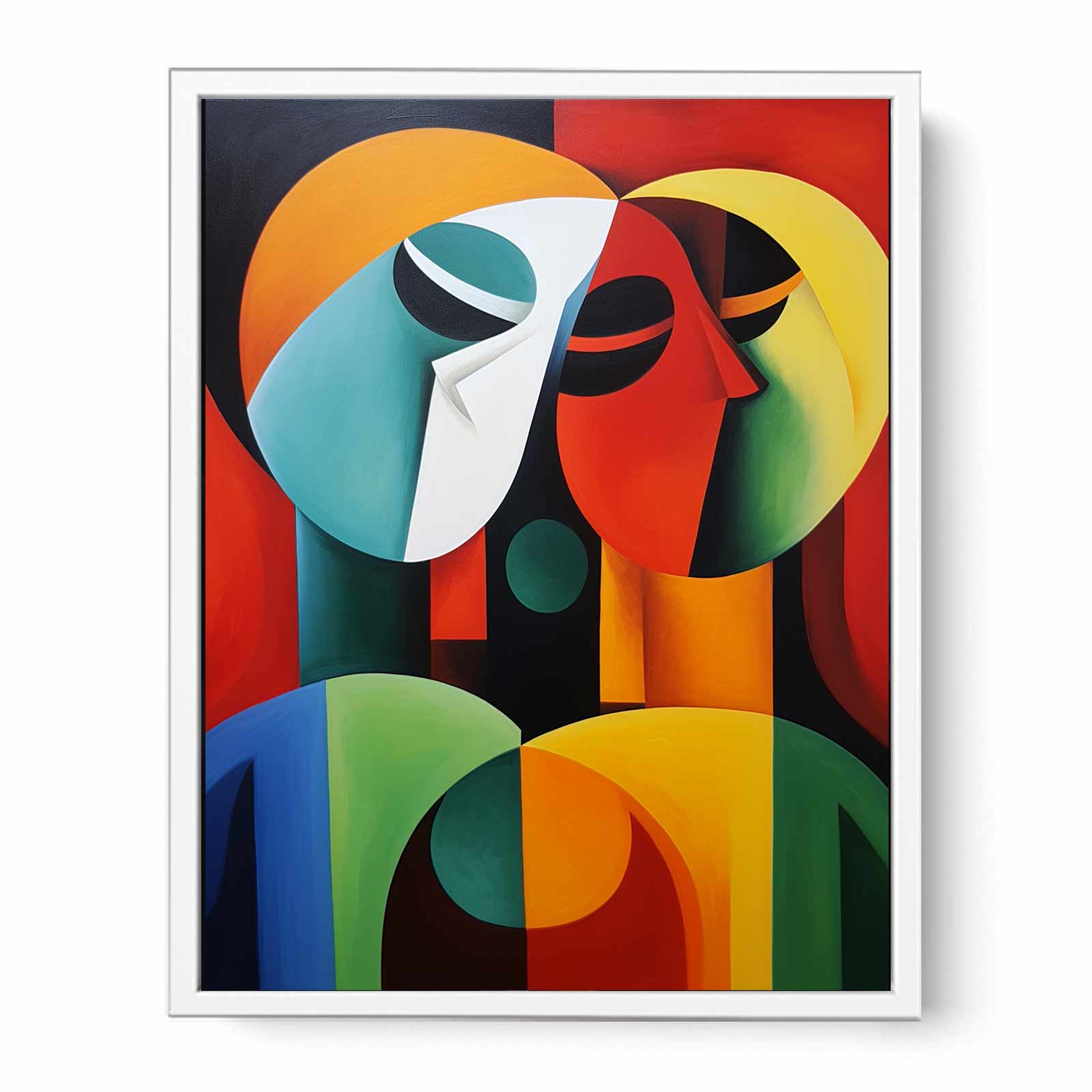 Modern Art Three Ladies Canvas Art Print-5