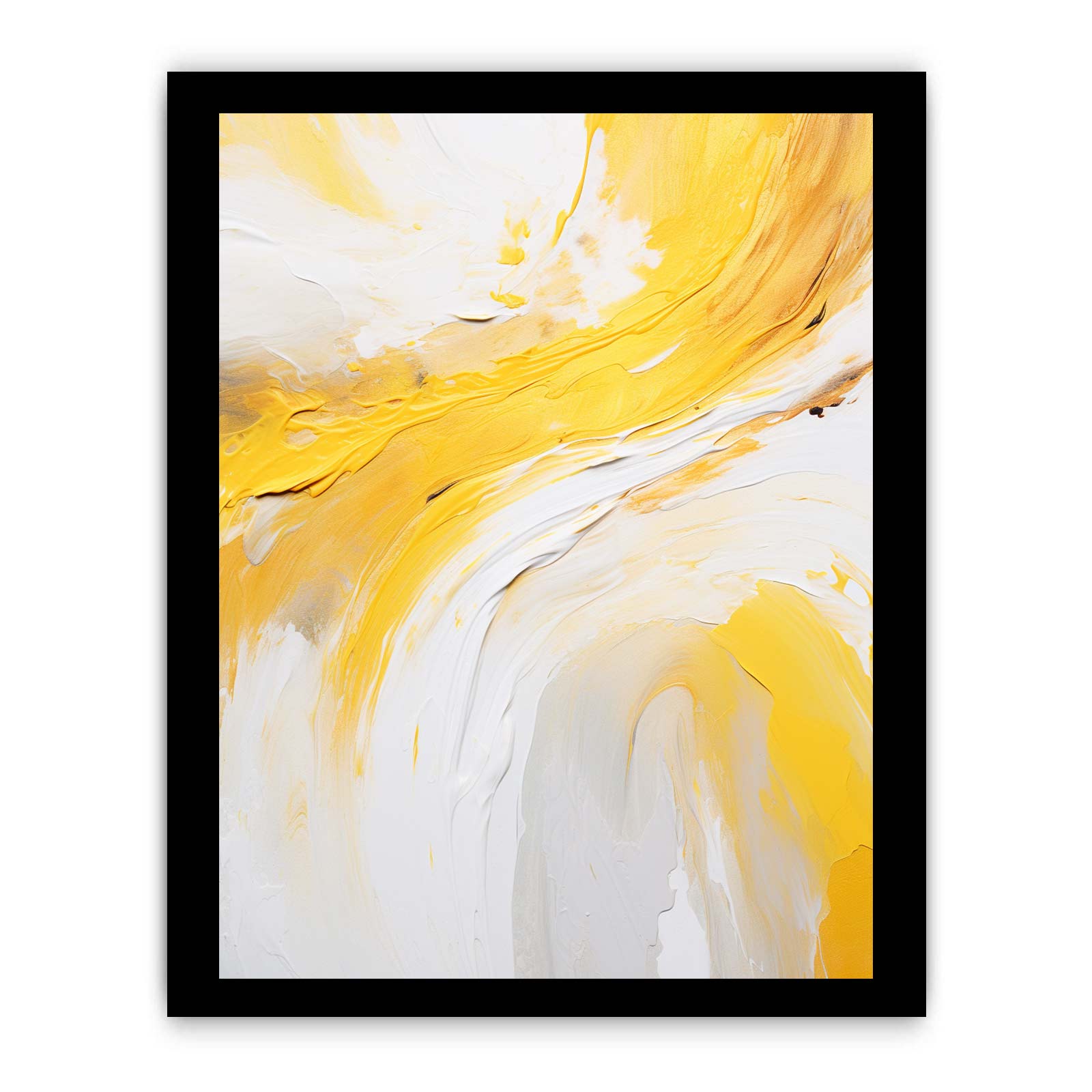 Yellow Knife Abstract Art Painting Canvas Art Print-7