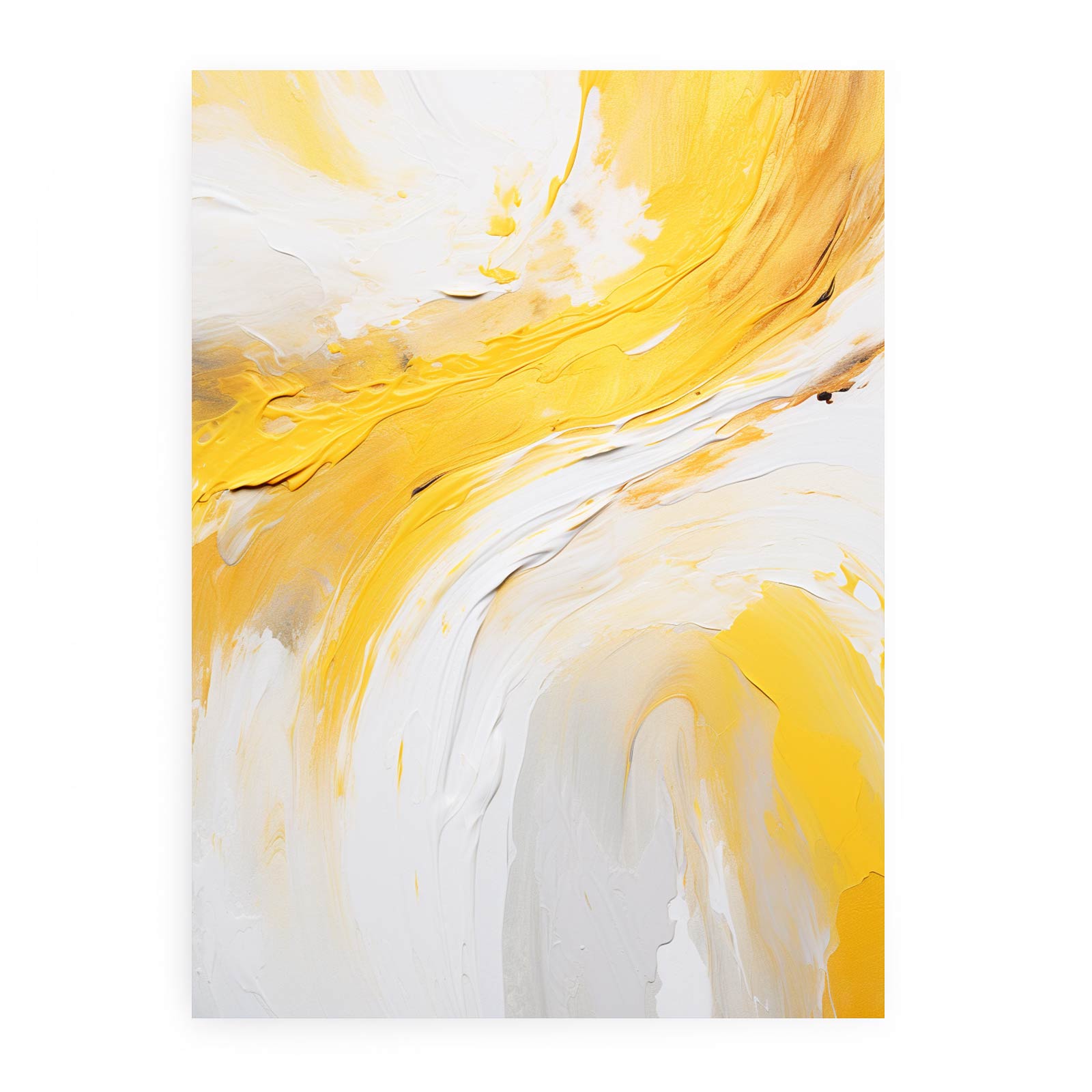 Yellow Knife Abstract Art Painting Canvas Art Print-0