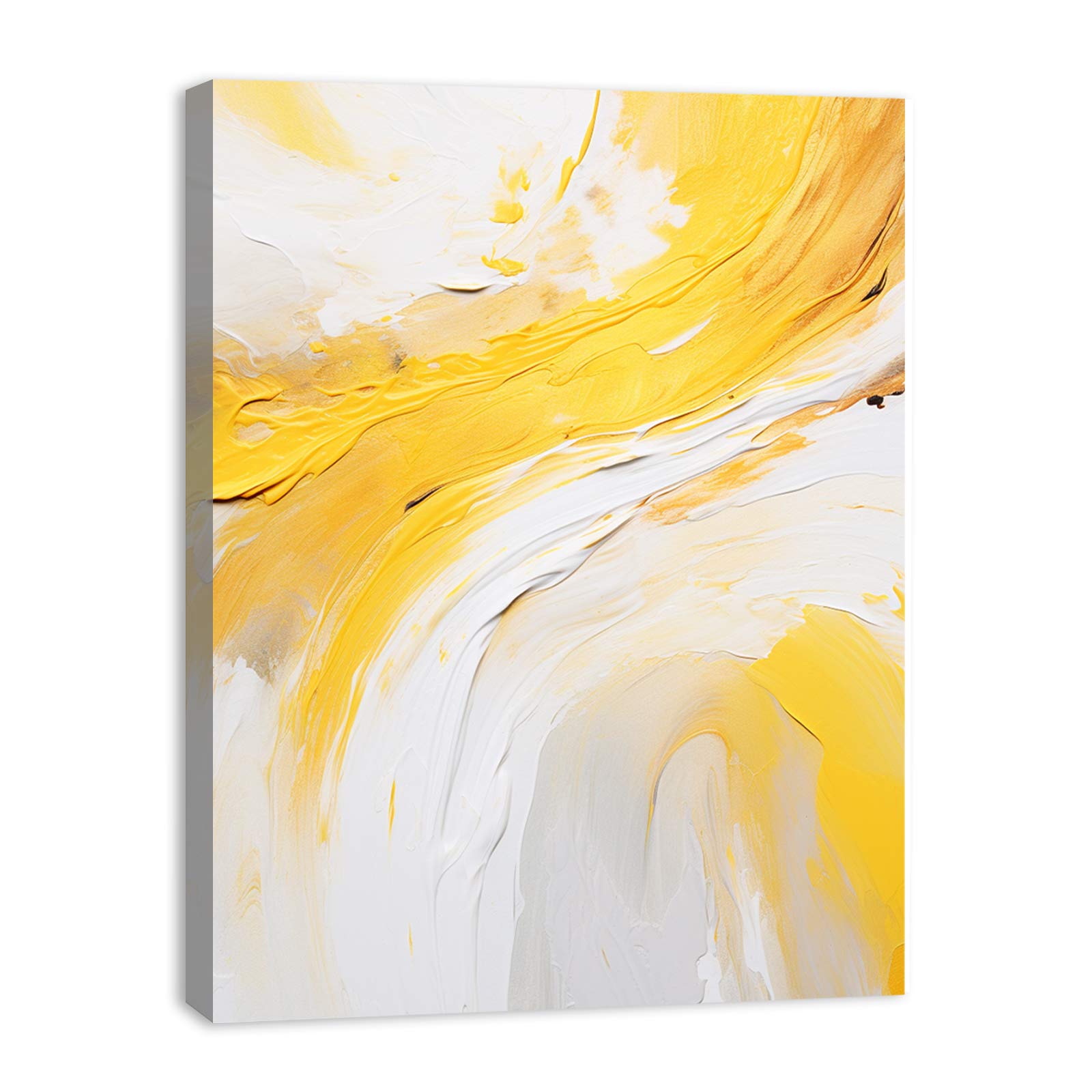 Yellow Knife Abstract Art Painting Canvas Art Print-3