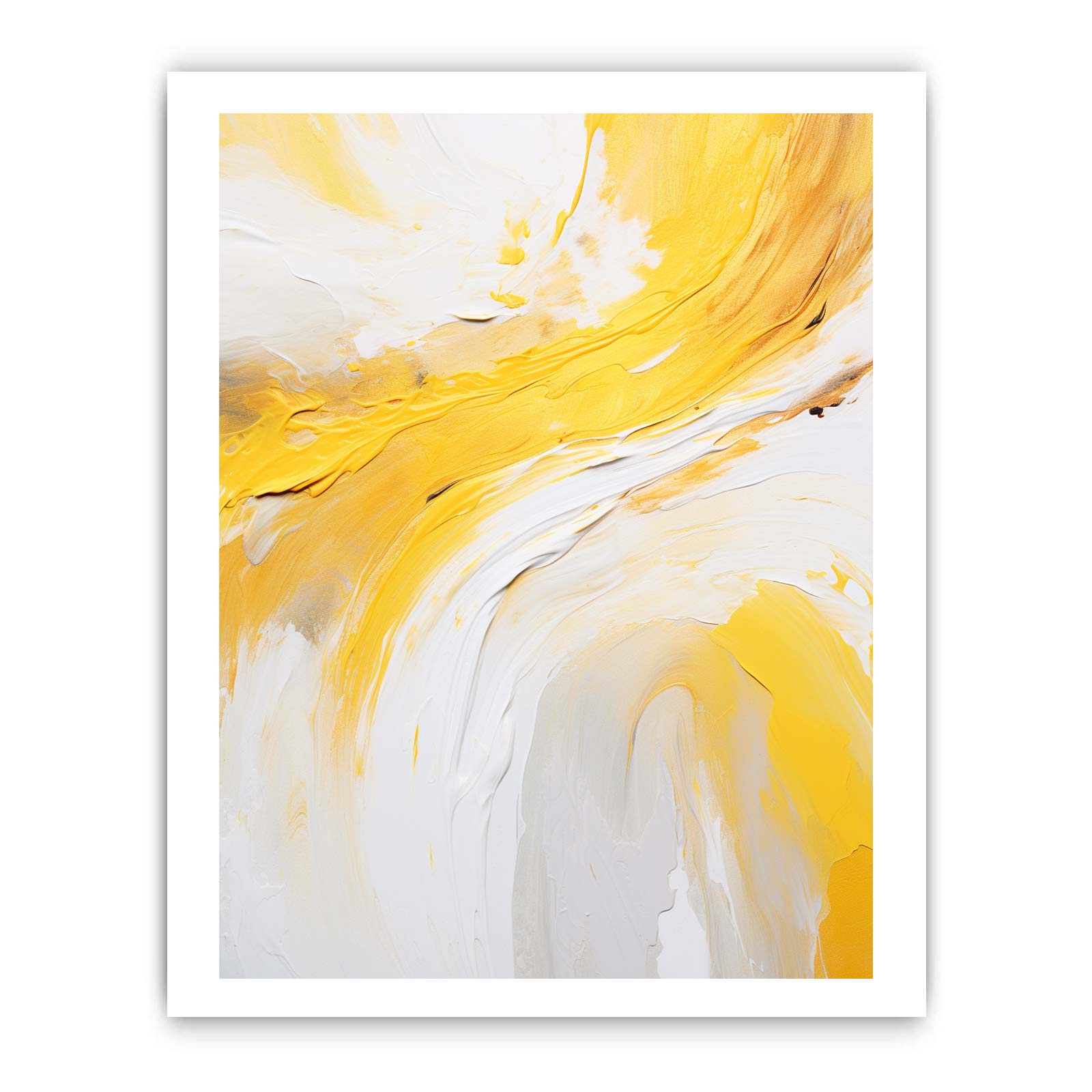 Yellow Knife Abstract Art Painting Canvas Art Print-8