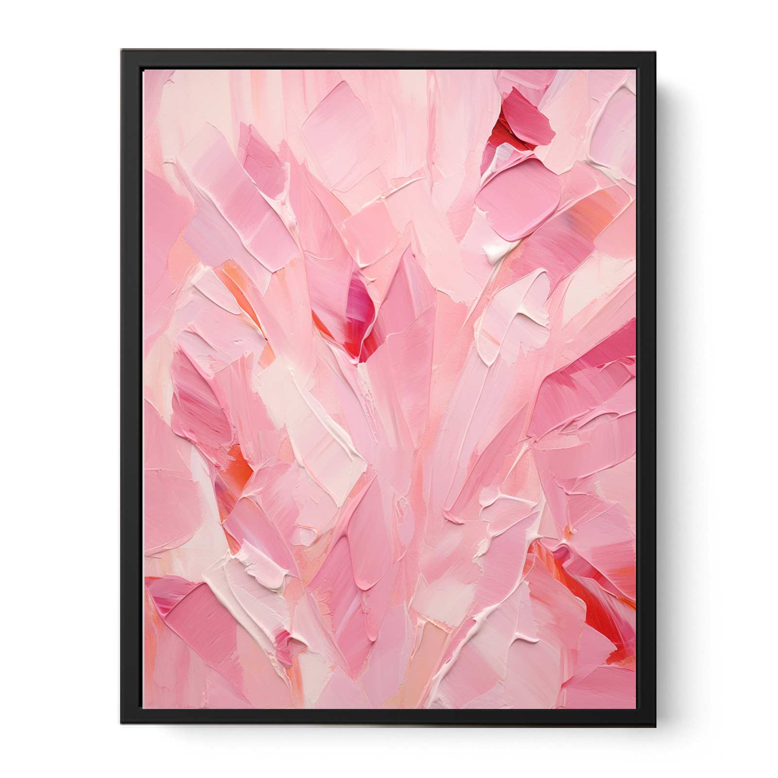 Pink Abstract palette knife painting-4