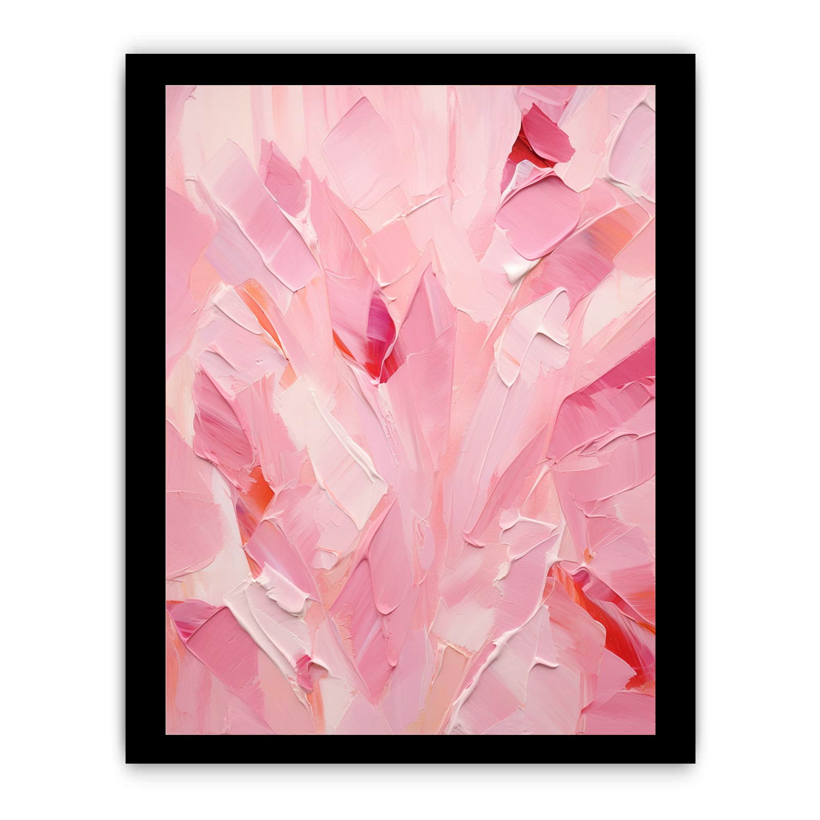 Pink Abstract palette knife painting-7