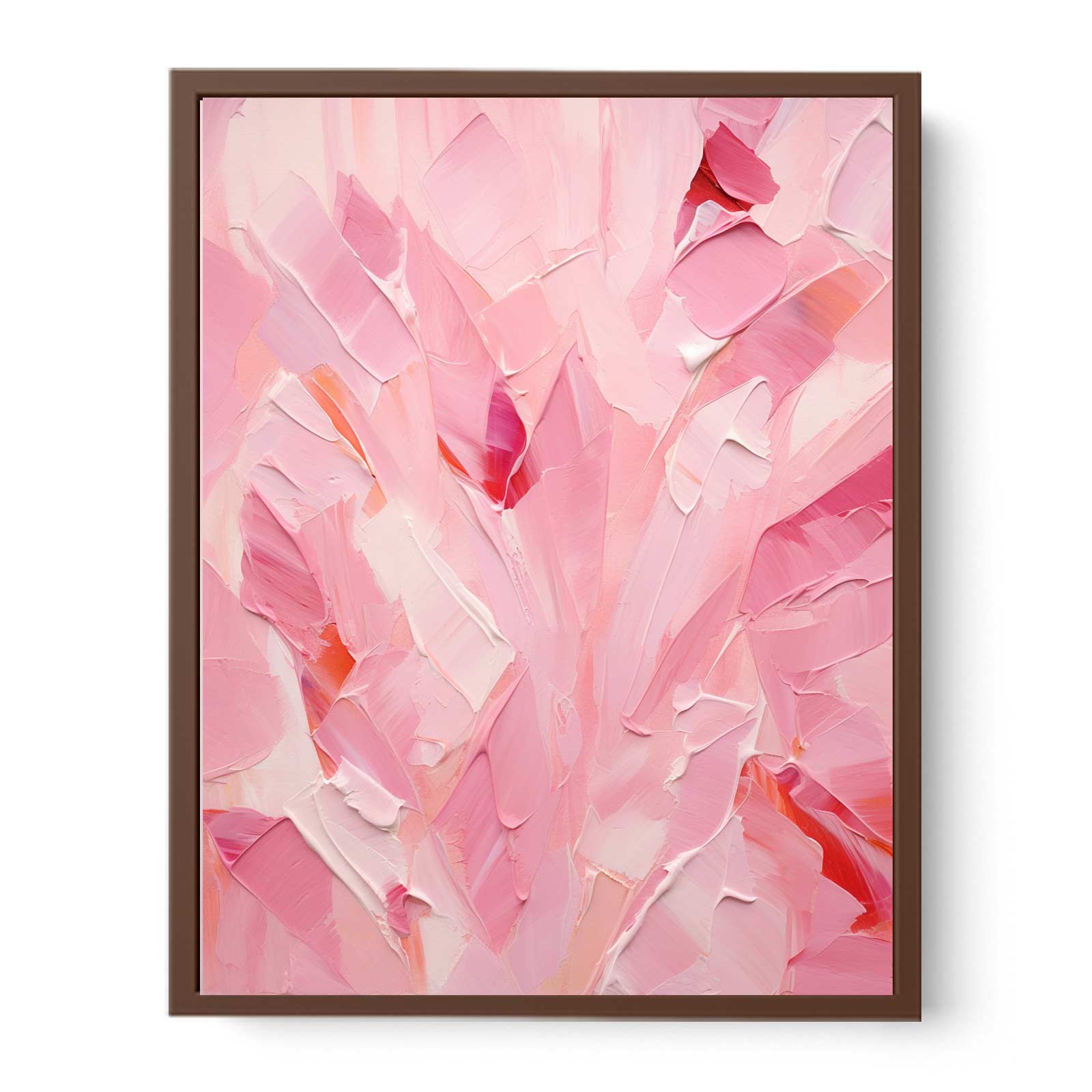 Pink Abstract palette knife painting-6