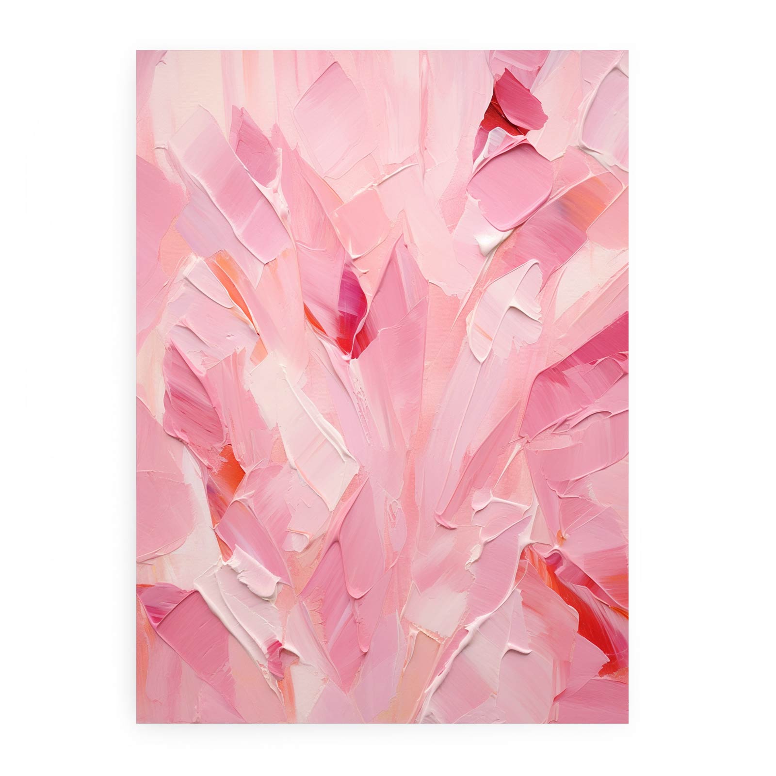 Pink Abstract palette knife painting-0