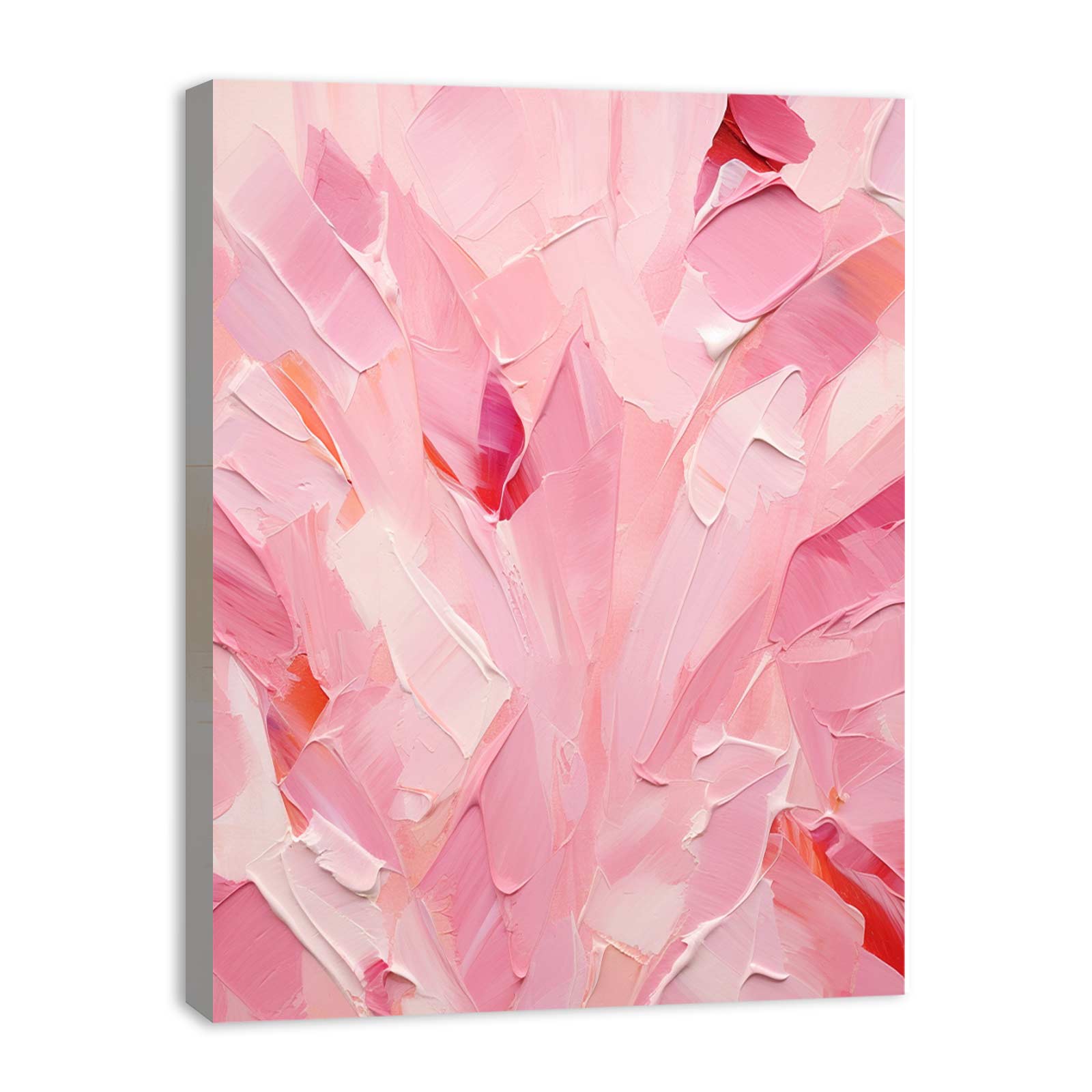 Pink Abstract palette knife painting-3