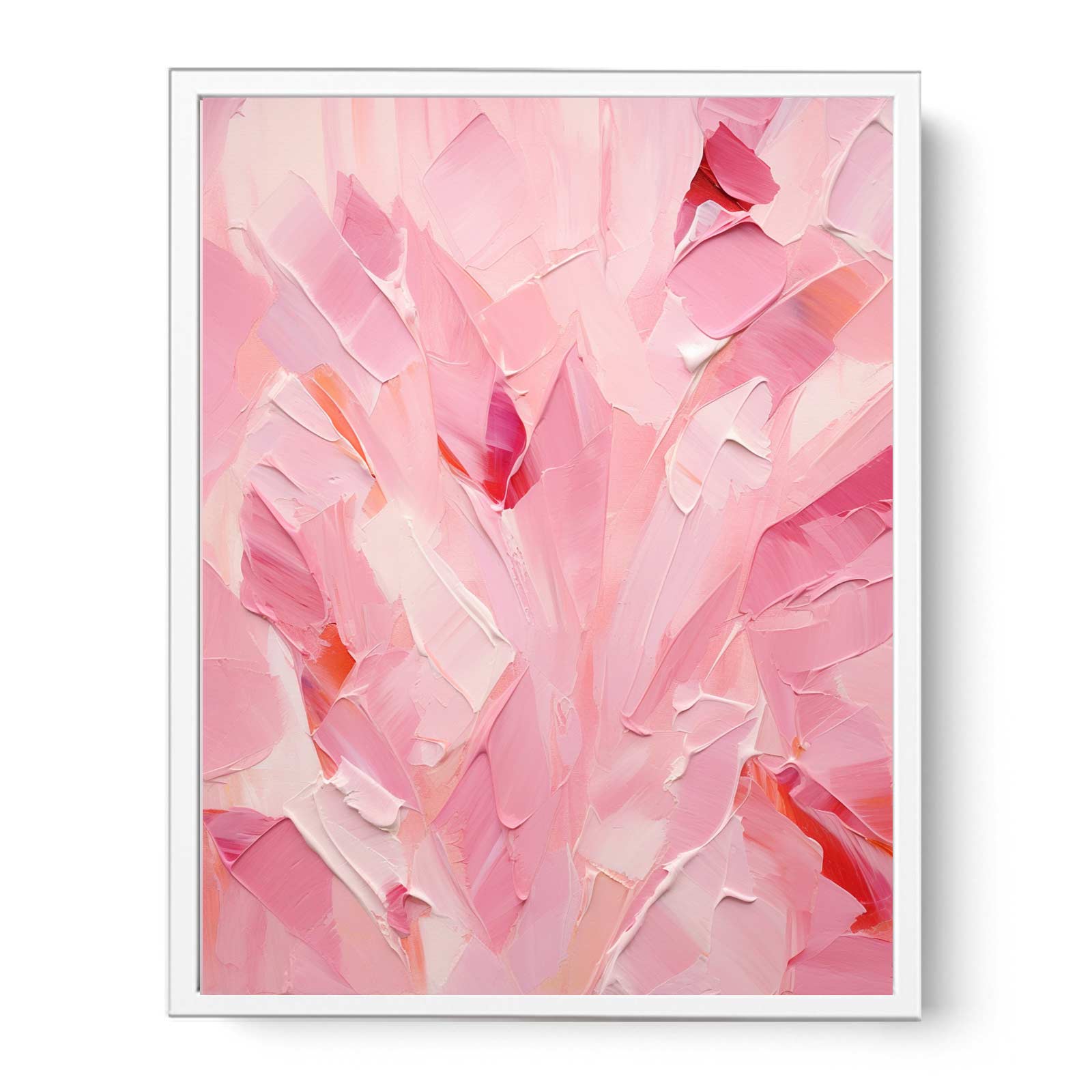 Pink Abstract palette knife painting-5
