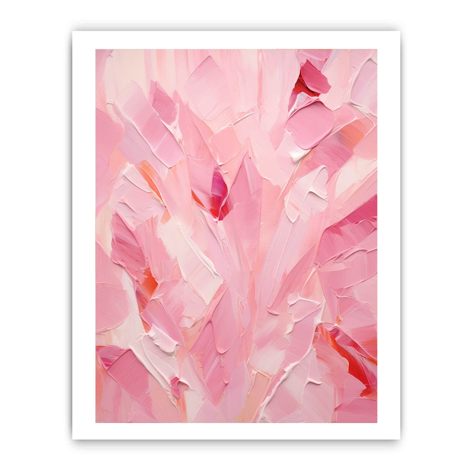 Pink Abstract palette knife painting-8