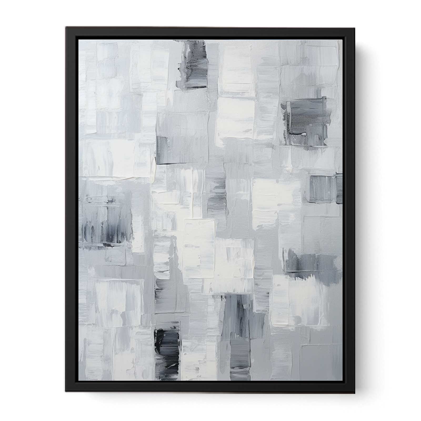 Abstract Painting Grey Canvas Art Print-4