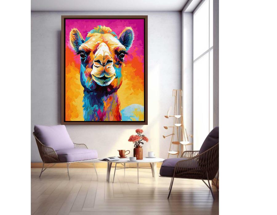 Camel Modern Art Canvas Art Print-2
