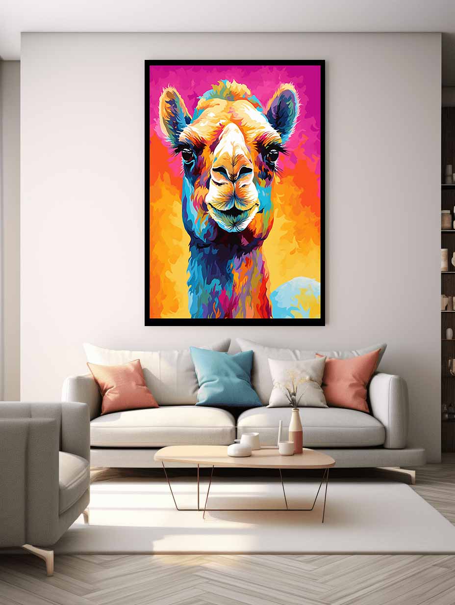 Camel Modern Art Canvas Art Print-1