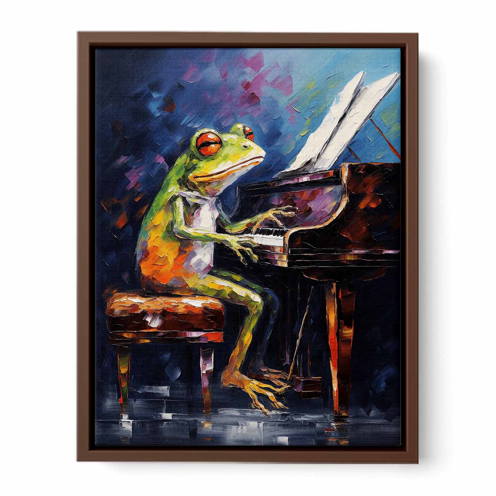Frog Piano Modern Art Canvas Art Print-6