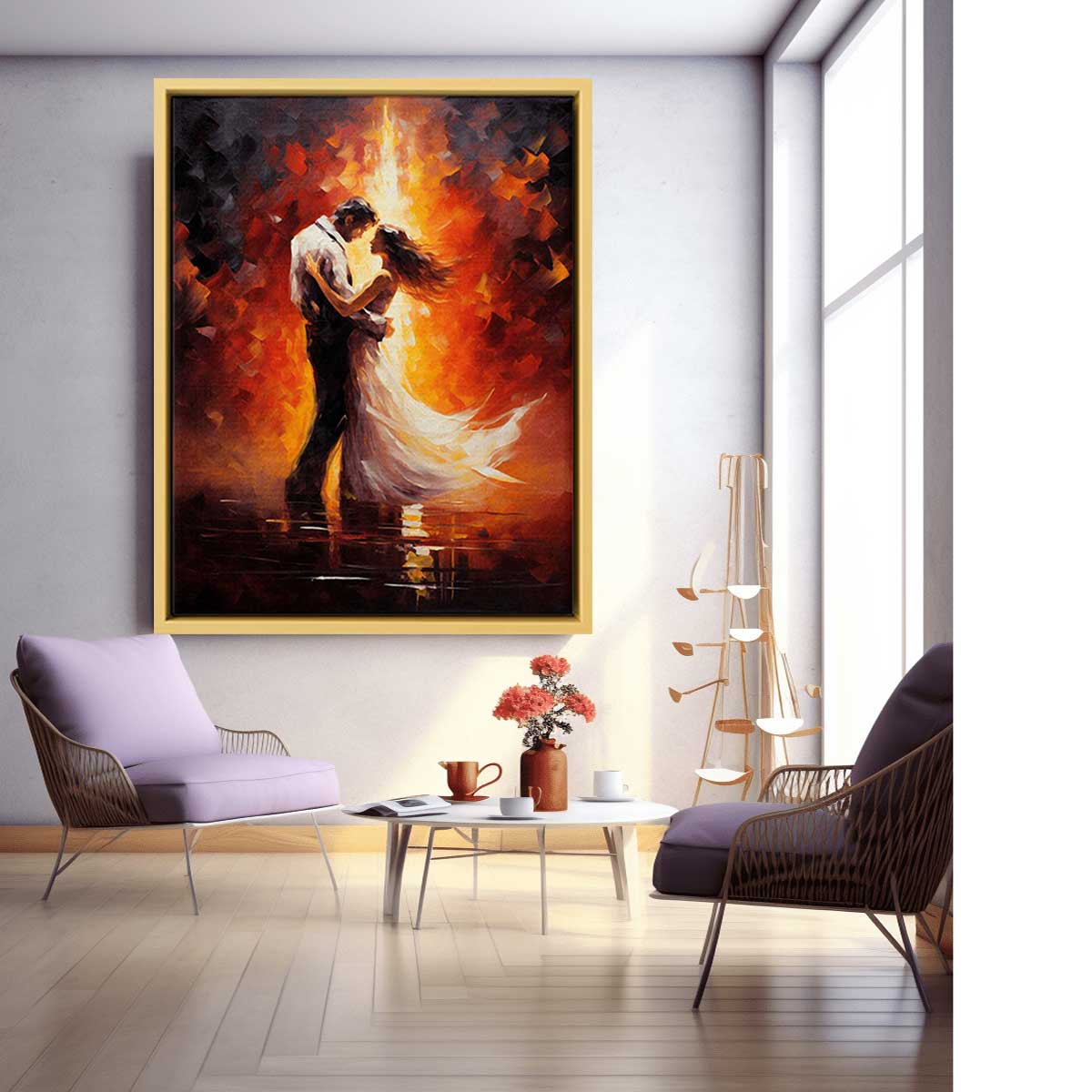 Couple Dance Modern Art Canvas Art Print-2