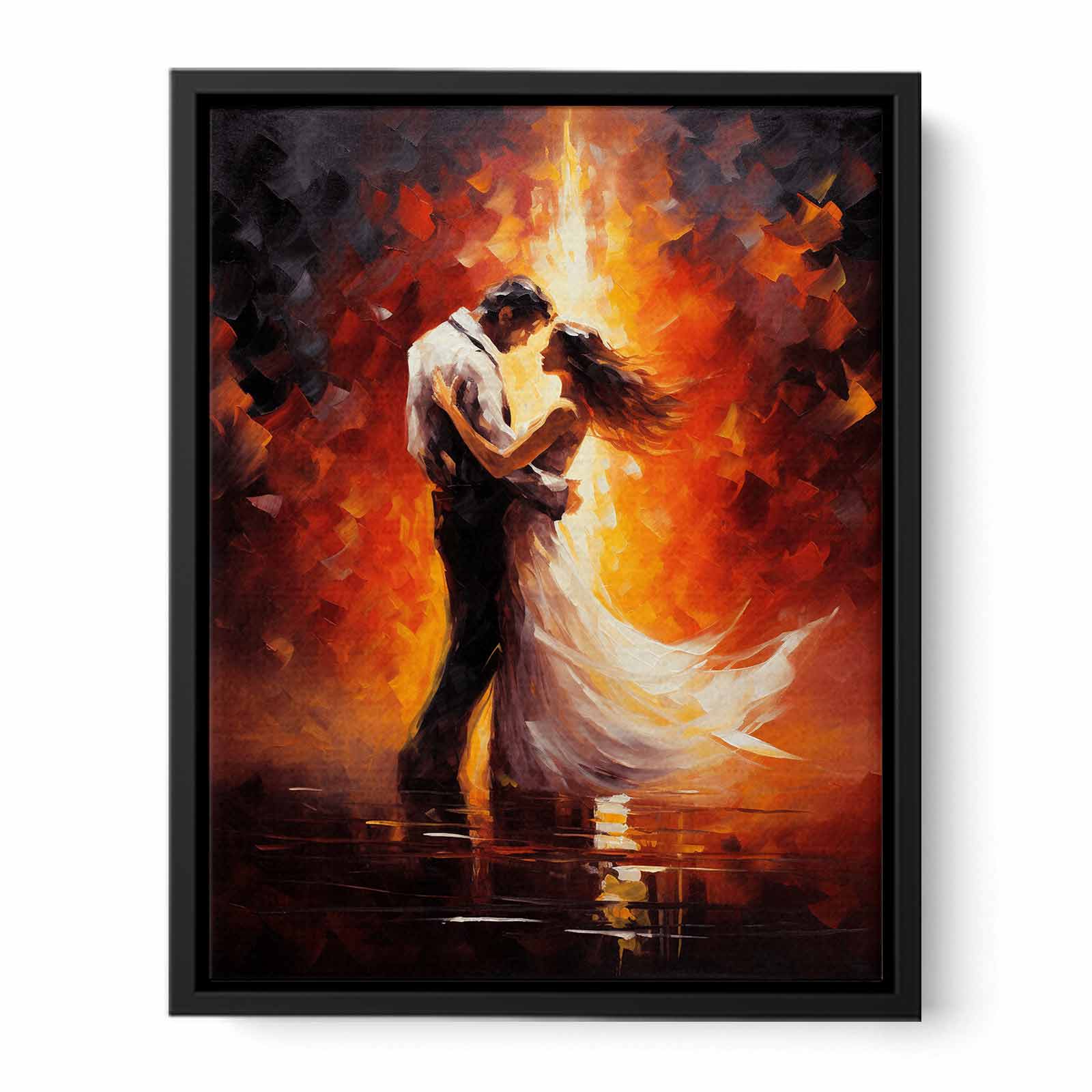Couple Dance Modern Art Canvas Art Print-4
