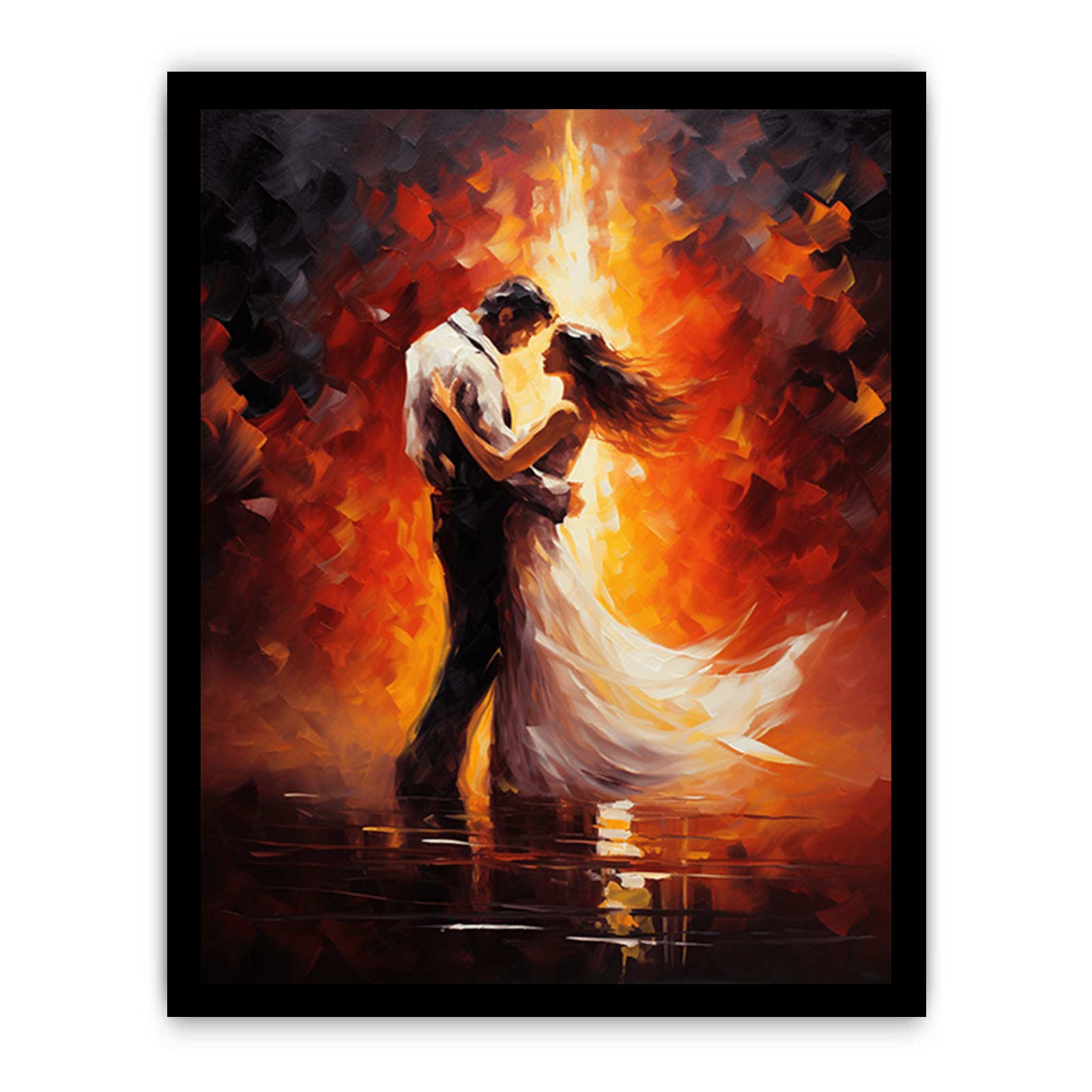 Couple Dance Modern Art Canvas Art Print-7