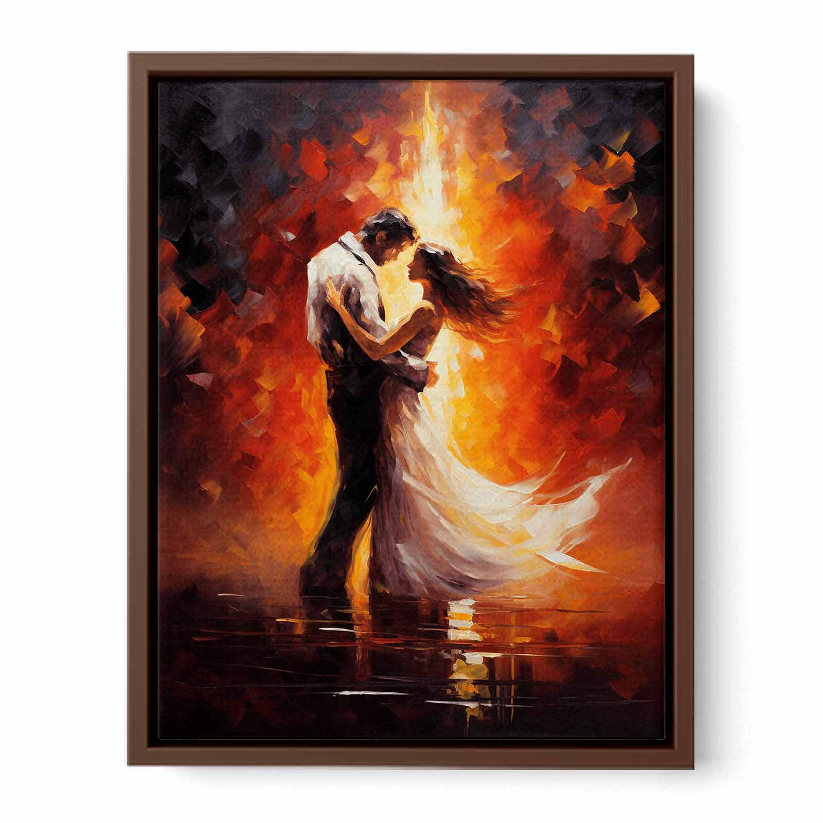 Couple Dance Modern Art Canvas Art Print-6