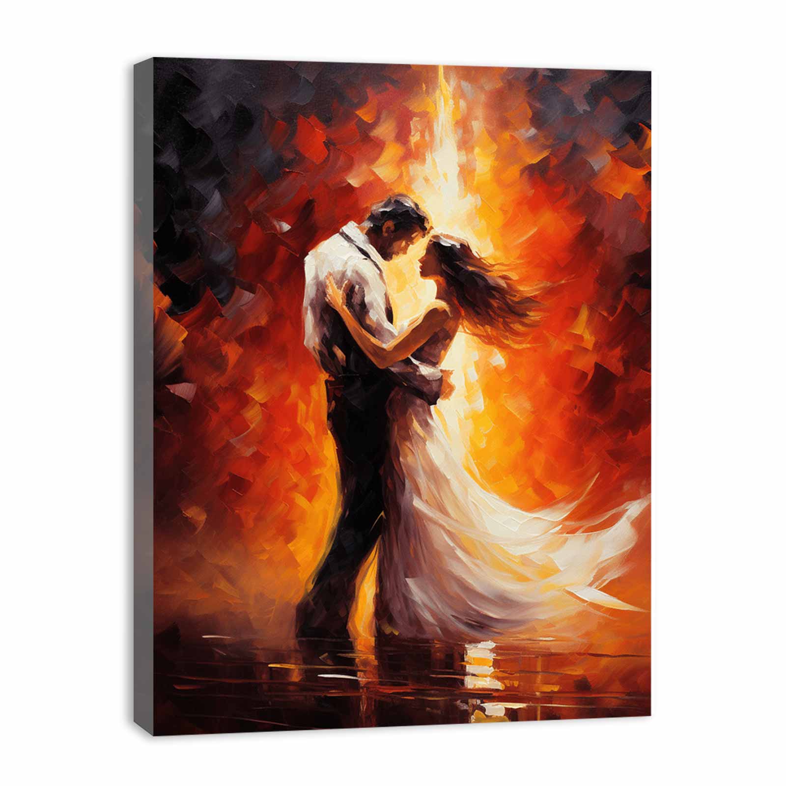 Couple Dance Modern Art Canvas Art Print-3