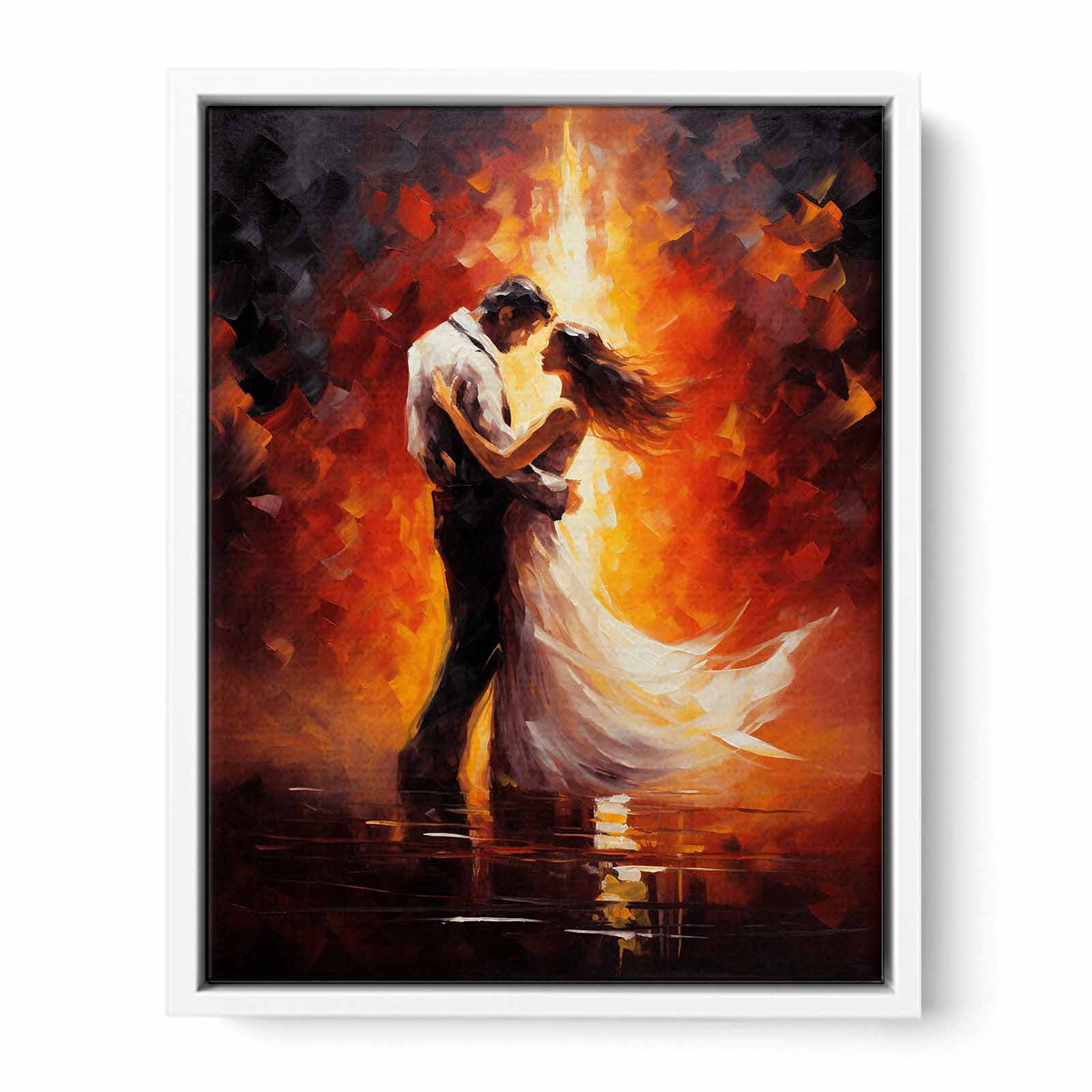 Couple Dance Modern Art Canvas Art Print-5