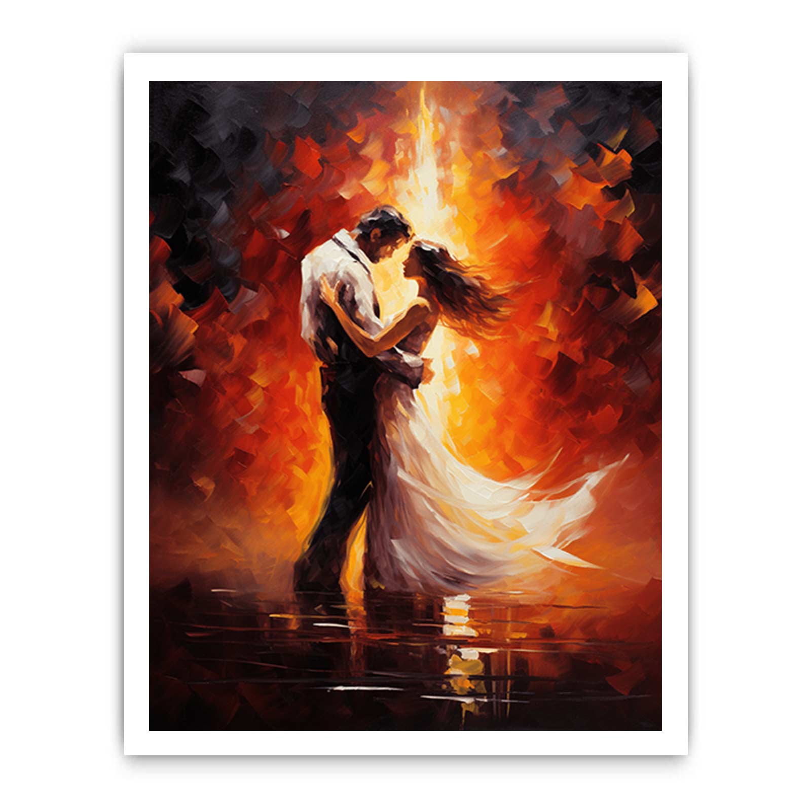 Couple Dance Modern Art Canvas Art Print-8