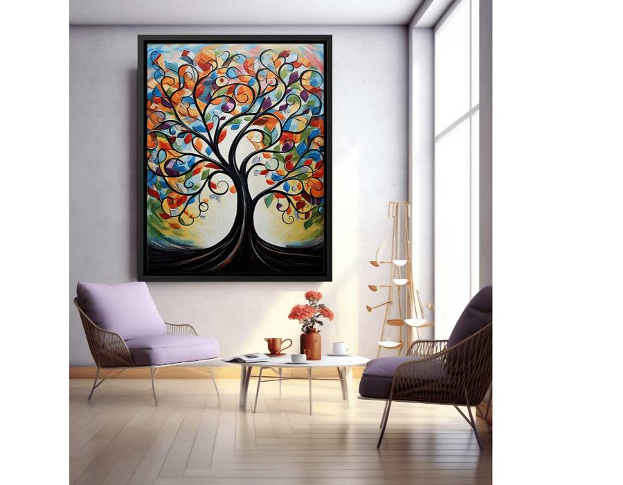 Tree Modern Canvas Art Print-2