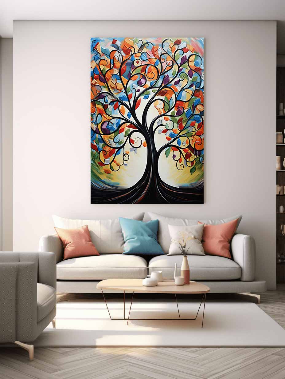 Tree Modern Canvas Art Print-1