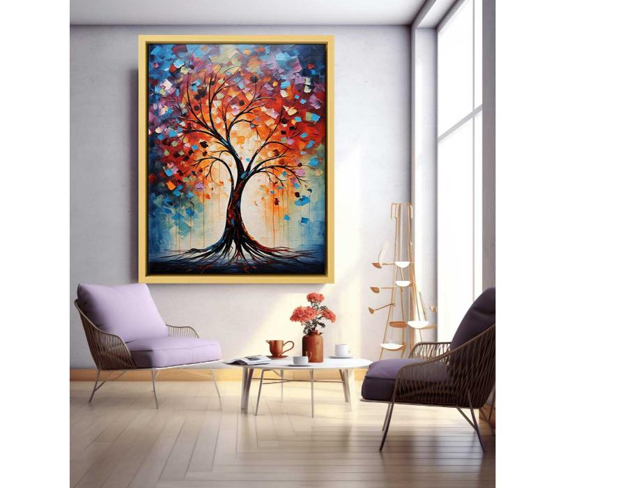 Tree Modern Art Canvas Art Print-2
