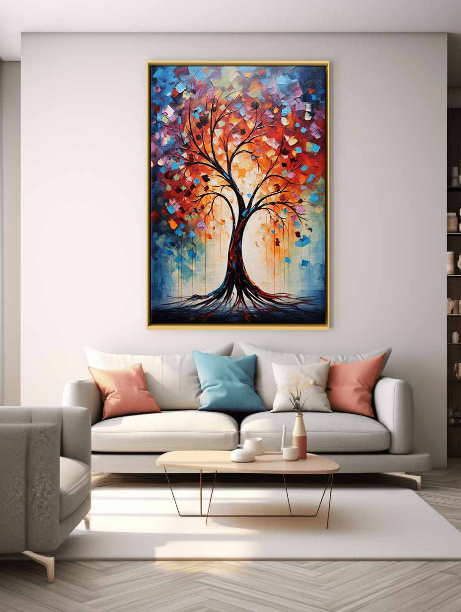 Tree Modern Art Canvas Art Print-1
