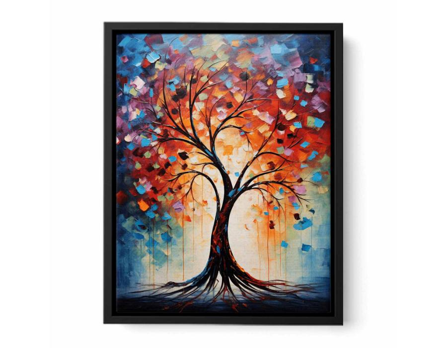 Tree Modern Art Canvas Art Print-4