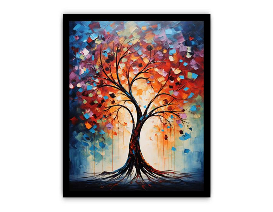 Tree Modern Art Canvas Art Print-7