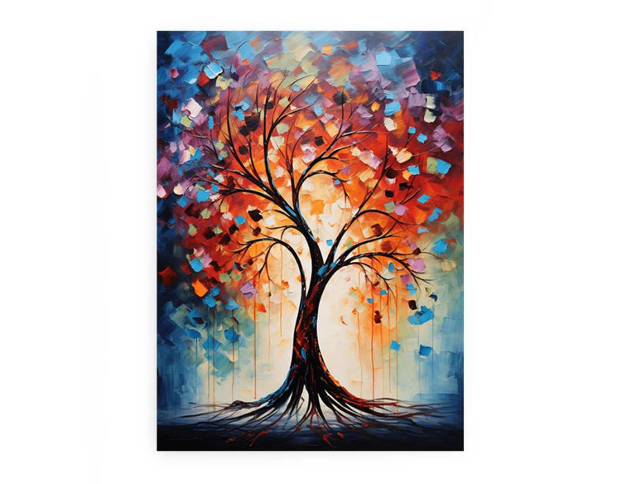 Tree Modern Art Canvas Art Print-0