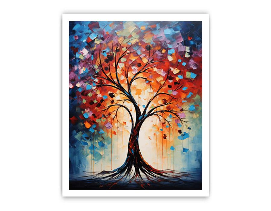 Tree Modern Art Canvas Art Print-8