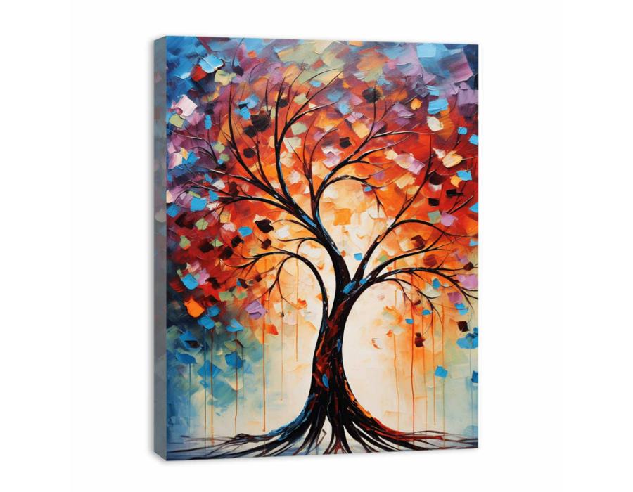 Tree Modern Art Canvas Art Print-3