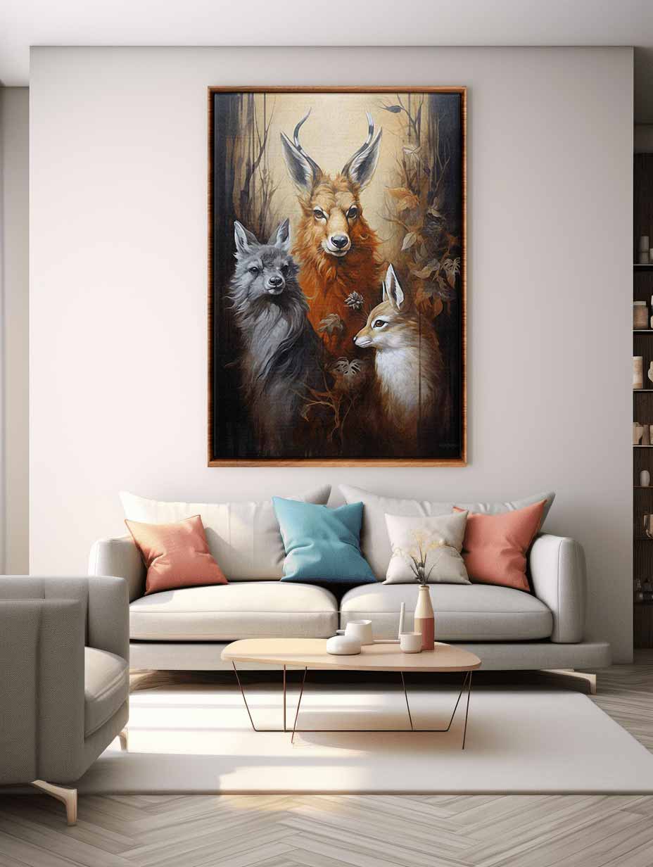 Animals Modern Art Canvas Painting-1