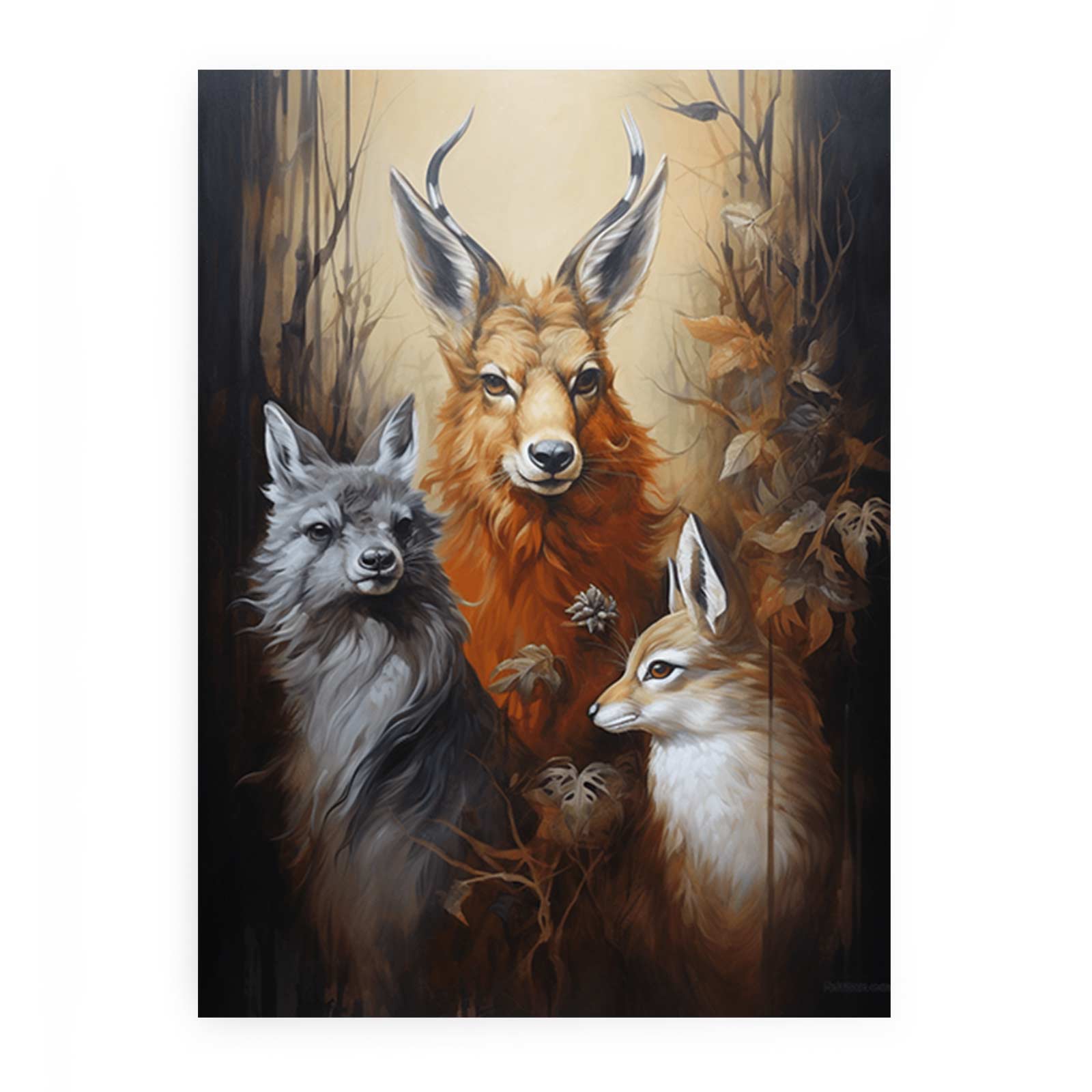 Animals Modern Art Canvas Painting-0
