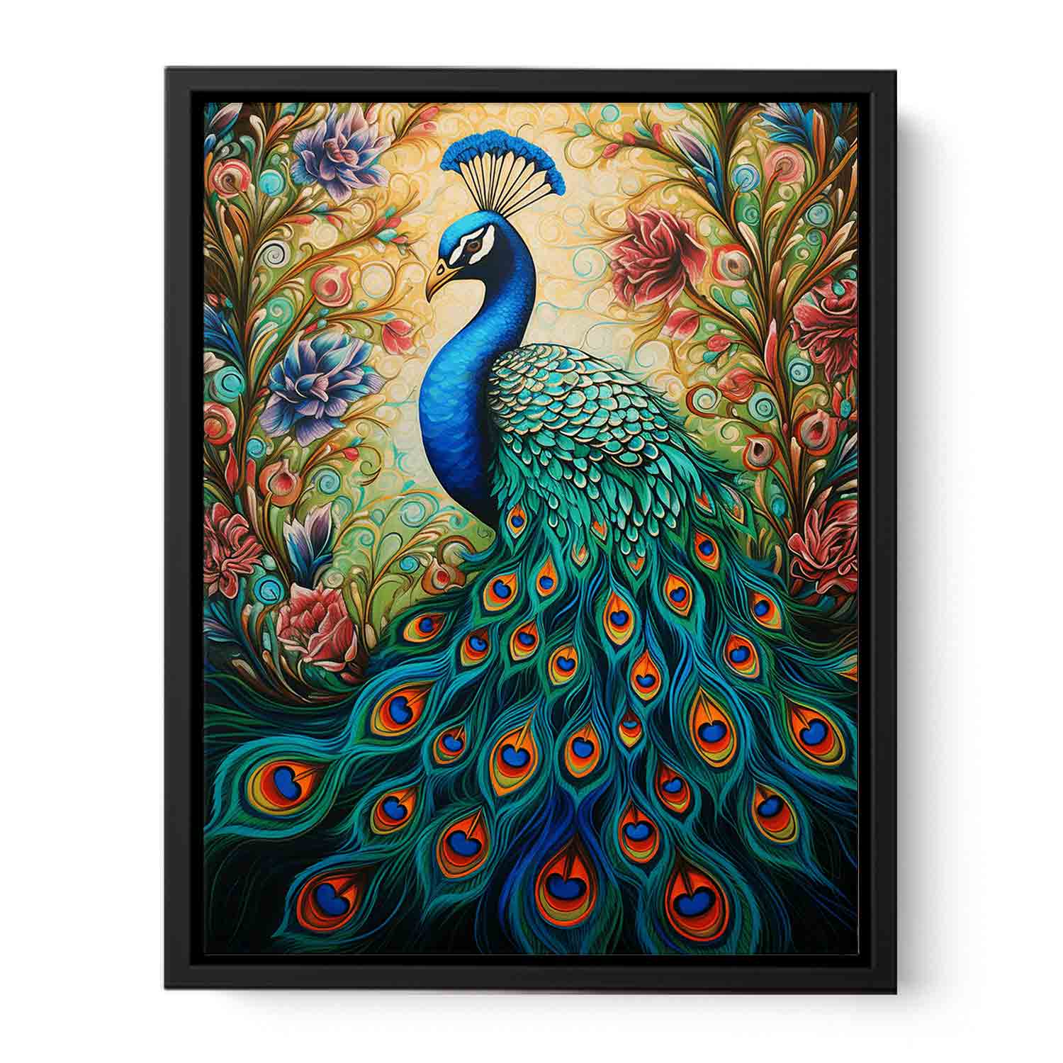 Peacock Modern Art Canvas Artwork-4