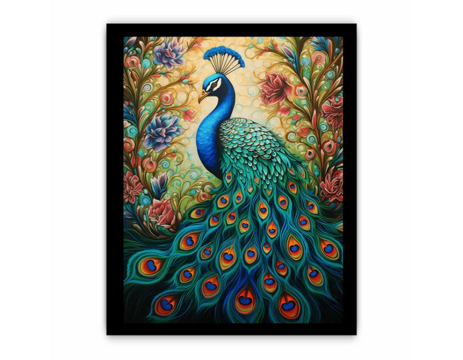Peacock Modern Art Canvas Artwork-7