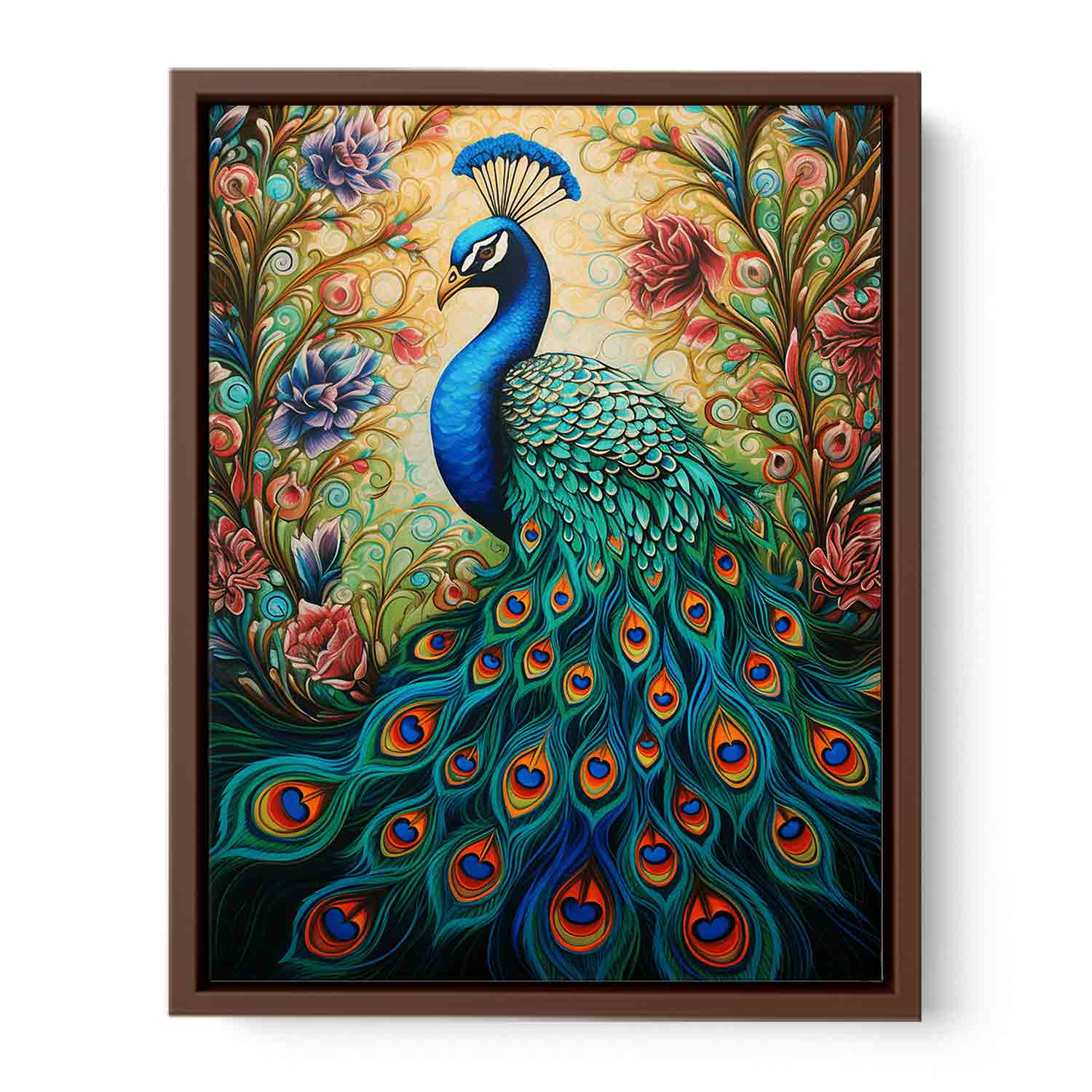 Peacock Modern Art Canvas Artwork-6