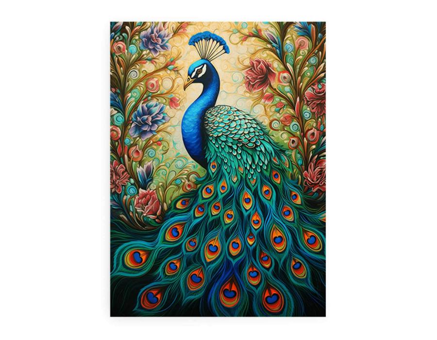 Peacock Modern Art Canvas Artwork-0