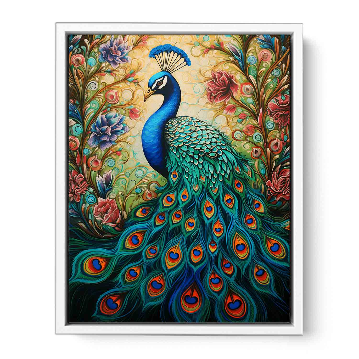 Peacock Modern Art Canvas Artwork-5
