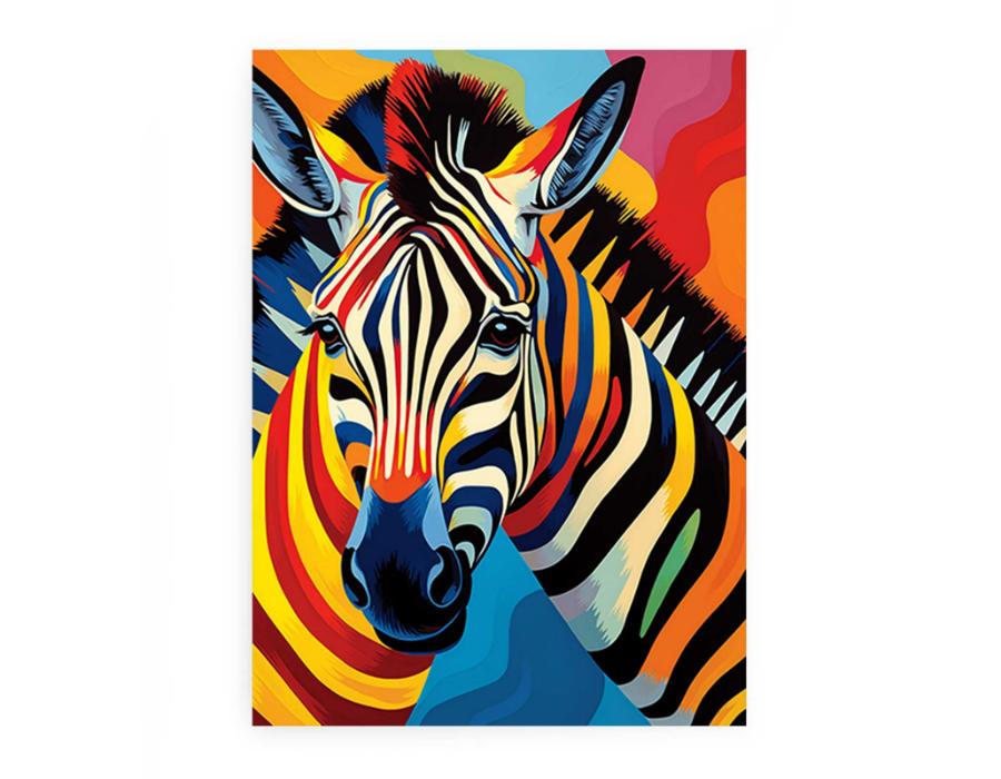 Two Zebra Modern Art Animal Canvas painting-0