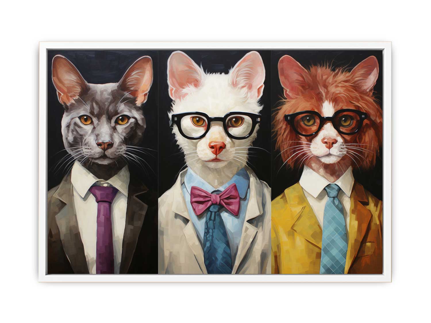 Animal wearning Glasses Canvas Painting-5