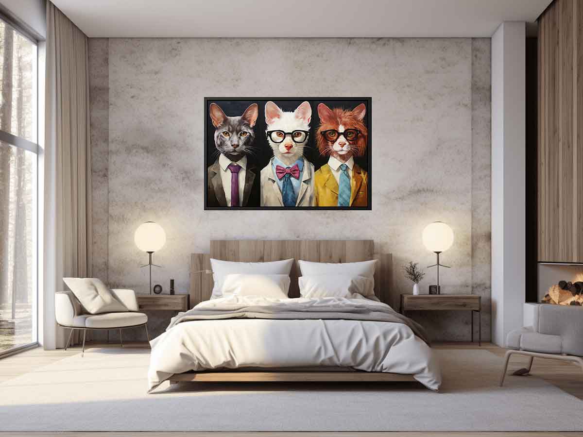 Animal wearning Glasses Canvas Painting-2