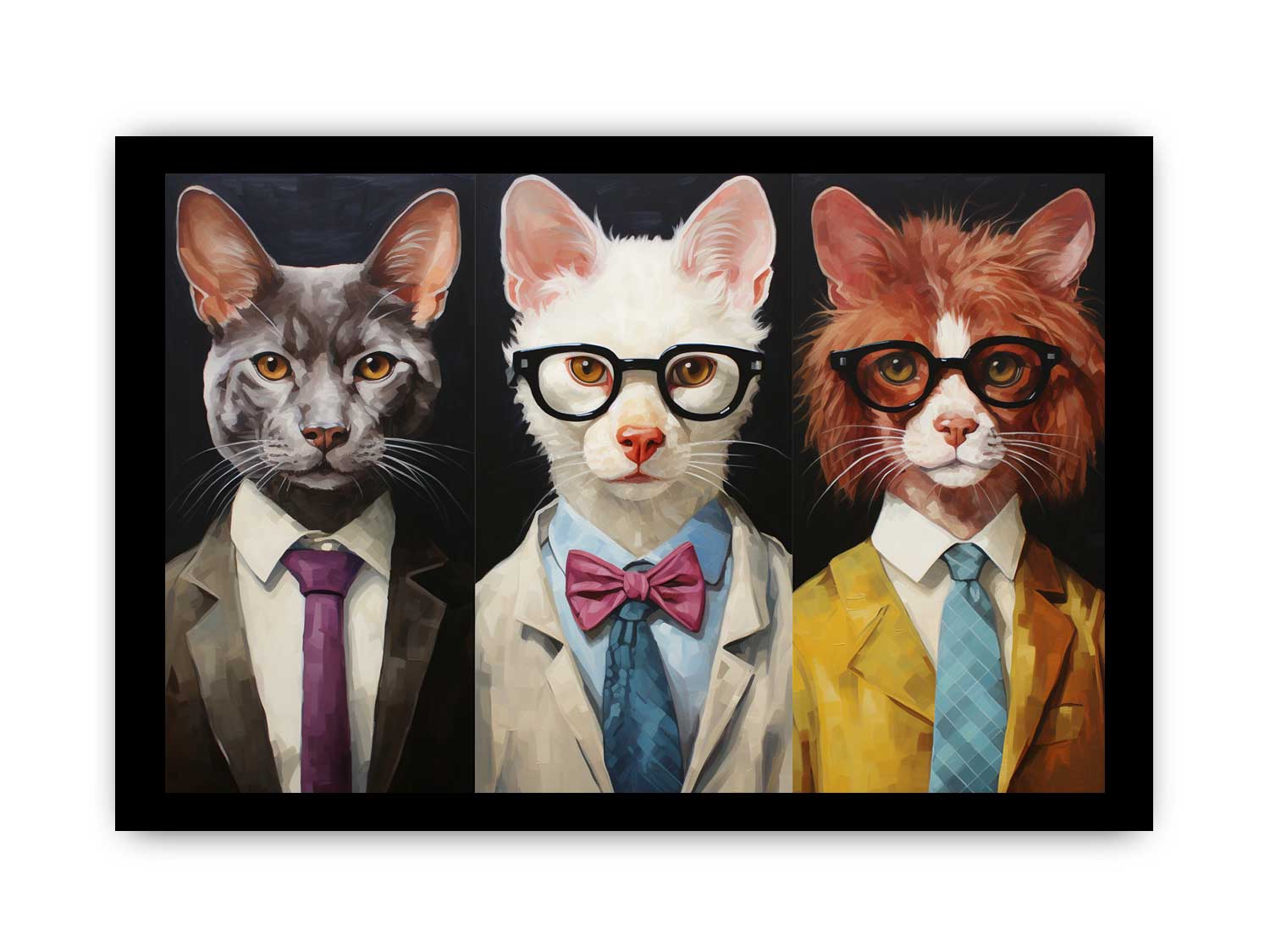 Animal wearning Glasses Canvas Painting-7